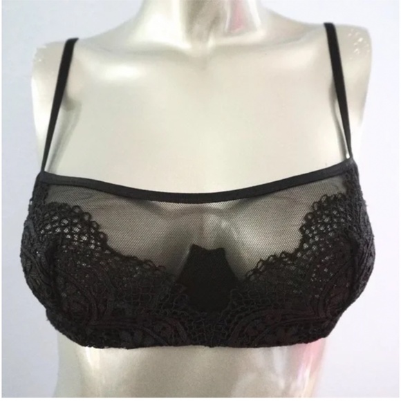 🪞 NWT Victorias Secret mesh lace underwire Bralette bra top size small - Picture 1 of 3
